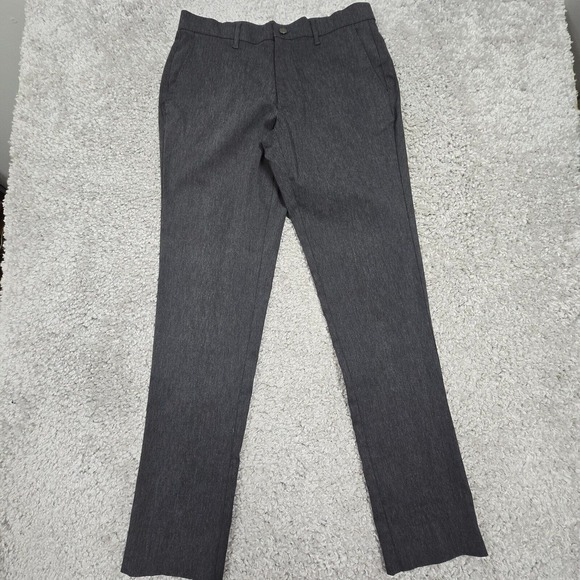 Mizzen Main Pants Mens 32x33 Gray Slim Straight Performance Stretch Office - Picture 1 of 12
